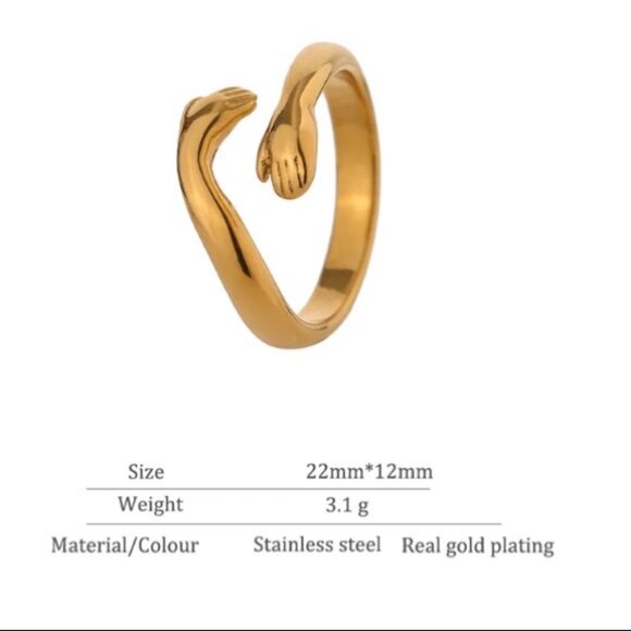 🤗 Gold plated hug ring - Picture 4 of 6